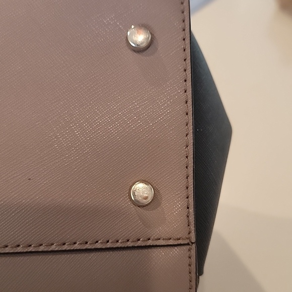 Kate Spade Black and Purple New York Colorblock Leather Satchel - Picture 13 of 13